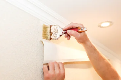 Pose de papier peint à Feneu — revêtements muraux et toiles de verre